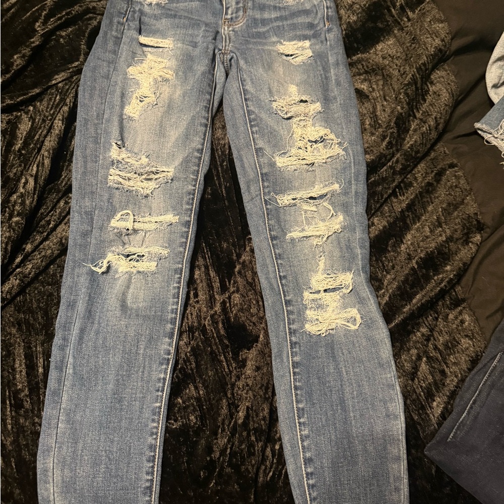 Distressed Blue Women's Jeans